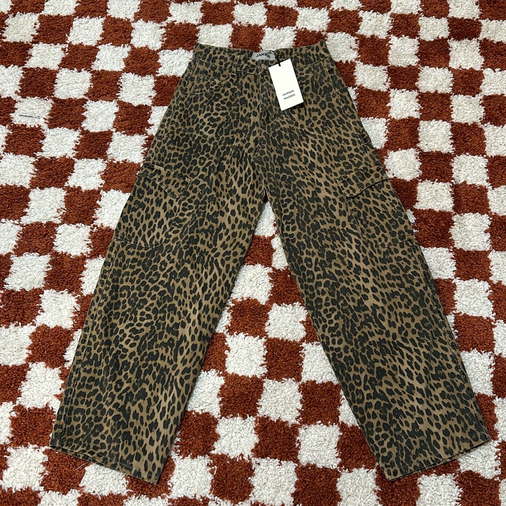 Damson Madder Leopard Carpenter Cargo Pants Size 10